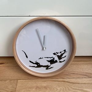 Banksy Clock - Wall Art Rat